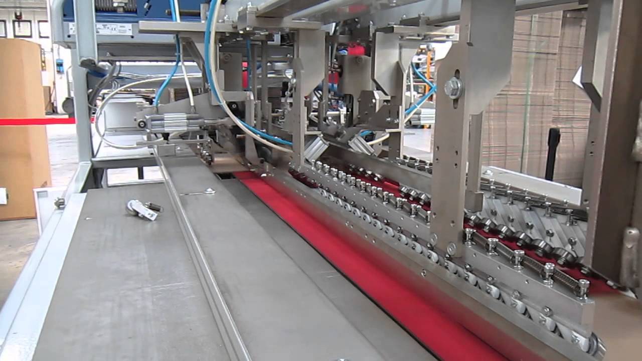 Kraft-Box folder-gluer at work